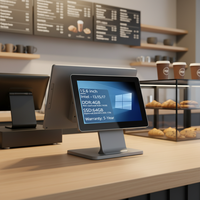 Système de point de vente tout-en-un ultra fin 15,6 pouces Win10/11/Android, caisse enregistreuse Windows, terminal de paiement