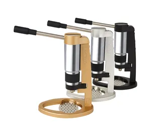 Machine à café expresso manuelle en acier inoxydable à levier Machine à café italienne multifonctionnelle à presse à main sans électricité