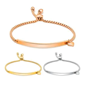 Fashion Europe And American Adjustable Rose Gold Plated Girlish Charms Jewelry Rope Bracelet