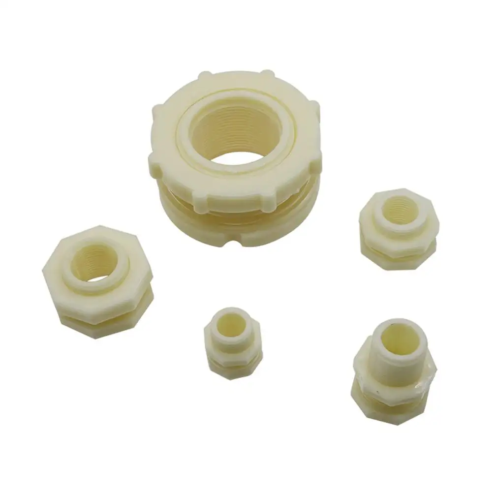 ABS Plastic Water Tank Connector 1/2 "3/4" 1 "1.2" 1.5 "2" Thread Fish tank Aquarium Outlet Bucket Connector Drain Pipe Fitting