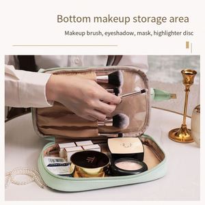 Bolsa de Cosméticos de Doble Capa con Forma de Nube, Bolso de Mano Portátil de Color Macaron Sólido, Bolsa de Almacenamiento de Gran Capacidad - Product Image 4