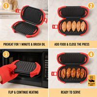 Plaque de cuisson en silicone réutilisable pour micro-ondes, accessoires de cuisine, plateau de cuisson antiadhésif pour micro-ondes