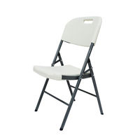 Chaise en plastique d'extérieur bon marché avec protection UV, chaise en plastique pliable blanche, prix, chaise en plastique moulé par soufflage empilable directement de l'usine