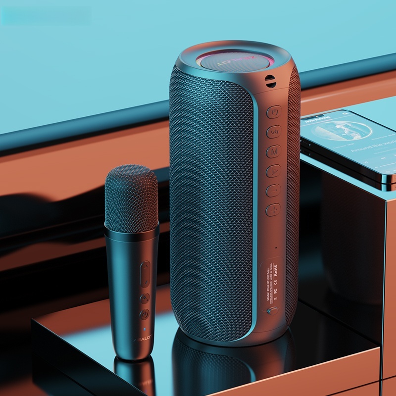 Zealot S69M for 5.2 Speaker System with Dual Wireless Microphones RGB LED Lighting for USB Rechargeable Battery Outdoor Speaker · image 6