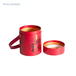 Customize Fashion Luxury Design Printing Your Brand Logo Cardboard Cylinder Round Paper Flower Candle Food Gifts Tube Packaging