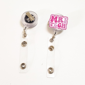 360 °   Porte-badge rétractable mignon en acrylique pour infirmière, étudiant en médecine, CNA, <span class=keywords><strong>MA</strong></span> - Product Image 4