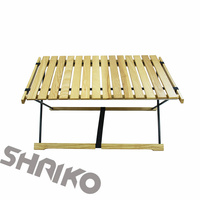 Table de camping pliable d'extérieur, table de pique-nique en bois, table de loisirs portable