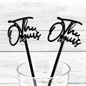 Nuevos Agitadores de Bebidas de Plástico con Diseño Personalizado, Palitos para Fiestas de Boda, Palitos Agitadores Negros con Logotipo Personalizado, Tamaño y Forma Personalizables, para Bar en Casa - Product Image 4