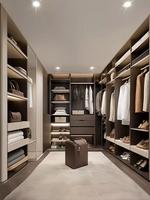 Système de dressing ouvert de luxe moderne, armoire intelligente modulaire pour chambre à coucher avec éclairage LED intégré pour chambre principale