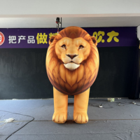 Estatua de León Inflable Impermeable, Modelo de Animal Inflable Grande, Decoración para Parques al Aire Libre y Parques de Atracciones