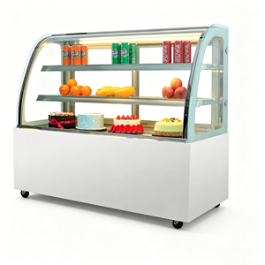 Comptoir de présentation de gâteaux commercial de 1,8 m, vitrine réfrigérée, armoire à gâteaux à refroidissement par air pour boulangerie - Product Image 2