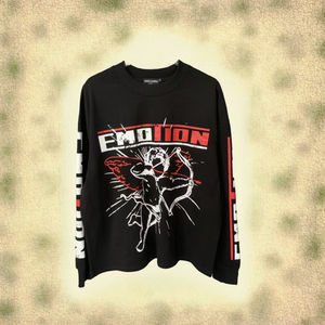 เสื้อยืดโอเวอร์ไซส์ลำลองแบบยูนิเซ็กซ์ คุณภาพสูง ผ้าฝ้าย 100% ลายตัวอักษร ถักแขนยาว กำลังเป็นที่นิยมทั่วโลก ปี 2026 - Product Image 3