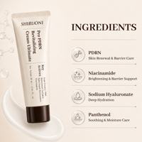Crème réparatrice apaisante pour le visage à base de collagène hydrolysé, d'hydrolat d'hyaluronate, de niacinamide et de PDRN à haute puissance, à base d'herbes naturelles