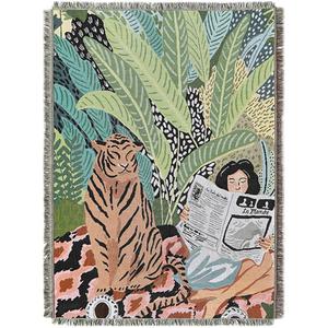Nordique Jettent Personnalisés 100 Coton Biologique Tissé Photo Couvertures Vintage Lit Jette Tapisserie <span class=keywords><strong>Couverture</strong></span> <span class=keywords><strong>Personnalisée</strong></span> - Product Image 4
