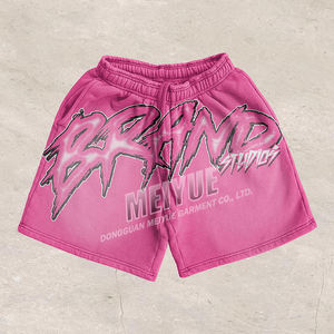 Custom streetwear Heavyweight Cotton <b>Y2K</b> Graphic Print Skull Distressed Oversized Mens T <b>Shirt</b> and Shorts Tracksuit Set - Product Image 2