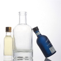 Mini Botellas de Vidrio Oslo para Bebidas Alcohólicas de 100 ml y 50 ml de Capacidad con Tapa de Corcho, Muestra Gratis