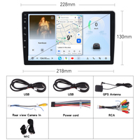 Écran tactile IPS universel 2 Din Android 13 Lecteur DVD de voiture Multimédia Double Din 2+32 avec Carplay Lecteur radio de voiture