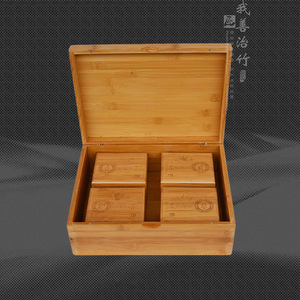 Bamboo <b>Gift</b> <b>Box</b> Rectangle Handmade Custom Craft Packaging For <b>Coffee</b> Tea Food - Product Image 4