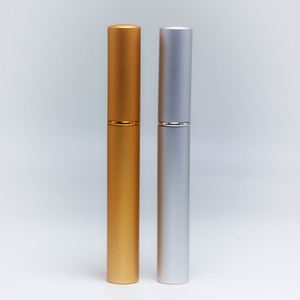 Custom Silver Gold <b>Aluminum</b> Eyeliner Tubes <b>Container</b> Packaging 5ML Empty Eyelash Growth Liquid Serum Tube With Brush - Product Image 2