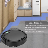 Robot Penyedot Debu Pintar Mini, Penyedot Debu Robot Pintar 2 In 1 Kekuatan Besar Basah dan Kering untuk Penggunaan Di Rumah