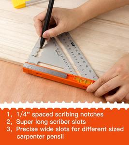 Peaktop 7 "<span class=keywords><strong>Triangle</strong></span> Carpenter's Speed Square Rachel Square Layout Tool Multifonctionnel Turntable Square - Product Image 3