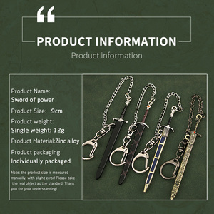 Portachiavi in Lega <span class=keywords><strong>di</strong></span> Zinco da 9CM, Miniatura della Spada Longclaw <span class=keywords><strong>di</strong></span> <span class=keywords><strong>Game</strong></span> <span class=keywords><strong>of</strong></span> <span class=keywords><strong>Thrones</strong></span>, Giocattolo Portachiavi, Figurina in Miniatura - Product Image 4