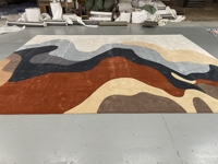 Tapis de luxe sur mesure, tissé à la main, en acrylique, laine et viscose, pour la maison, tapis de grande surface