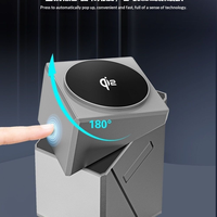 Chargeur sans fil magnétique auto-rotatif Magic Cube 3 en 1, charge rapide GaN 15W, protection PD et OVP, chargeur de téléphone sans fil