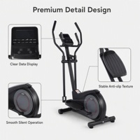 Indoor-Cardio Ellipsentrainer mit 4,5 kg Schwungrad, LCD-Herzfrequenzmesser und Trainingsprogramm für das Heimtraining