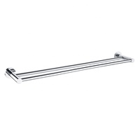 Accessoires de salle de bain double porte-serviettes barres en acier inoxydable chromé mural vente pièces personnalisées