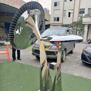 Stainless Steel Mirror Mushroom Sculpture Customized Outdoor Garden Ornament Freestanding Abstract Metal Art - Product Image 1
