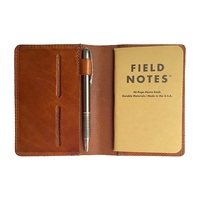 Benutzer definierte Vintage Small Pocket Memo Pad Notizbuch Echtes Leder Notizblock mit Stift halter Stationäre Noebooks