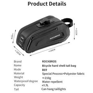 <span class=keywords><strong>ROCKBROS</strong></span> กระเป๋าอานจักรยานแบบมีซิปคู่กันกระแทกหลังอุปกรณ์เสริมกระเป๋าจักรยาน - Product Image 4