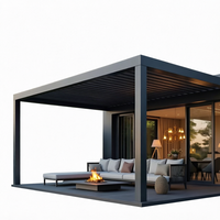 Pergola motorisée en aluminium à toit à lamelles, couverture de terrasse électrique pour jardin et patio