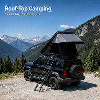 Outdoor Camping Hartschalen-Dachzelt für 2-3 Personen Dreieckszelt Auto-Dachzelt Aluminium-Klappzelt für Autodach