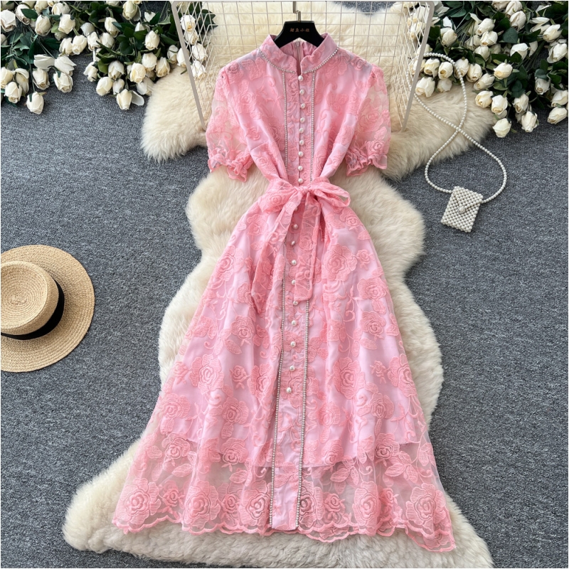 ivory lace dress long sleeve Shona Joy - La Lune Cumulus Silk Backless Lace Split Maxi Dress - Ivory