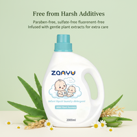 Lessive liquide en gel écologique pour bébé, 2000 ml, marque distributeur, ingrédients naturels, parfum personnalisable