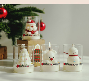 Fragrance Scented White Peach Oolong Handmade with Glass Jar Environment-Friendly Christmas Decoration Ornaments Gift Set - Product Image 3