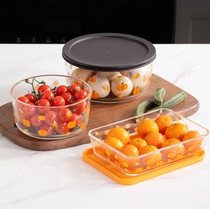 Récipient de conservation alimentaire en verre borosilicate hermétique et micro-ondable pour réfrigérateur et cadeaux, avec couvercle à clapet - Product Image 6