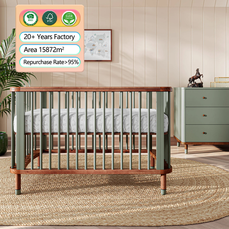 Customized Solid Wood Height Adjustable Green