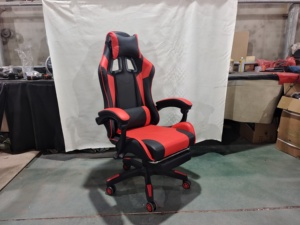 Grandes <span class=keywords><strong>et</strong></span> hautes chaises <span class=keywords><strong>de</strong></span> jeu sur ordinateur en cuir <span class=keywords><strong>noir</strong></span> <span class=keywords><strong>et</strong></span> <span class=keywords><strong>rouge</strong></span> - Product Image 3