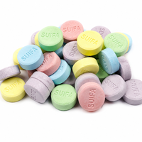 Permen Peppermint/Spearmint Bebas Gula Rasa Buah Vitamin C Xylitol Tablet Tekan Berwarna-warni Kemasan Botol OEM/ODM