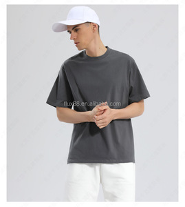Camisetas de Cuello Redondo de Algodón con Impresión de Logotipo, Manga Corta, Holgadas y de Peso Pesado, Camisetas de Color Sólido para Publicidad y Eventos Culturales - Product Image 2