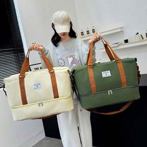 Large <b>Waterproof</b> Gym <b>Duffel</b> <b>Bag</b> Sports Fitness Luggage Tote Women Travel Overnight <b>Bag</b> Portable Oxford Zipper Yoga <b>Bag</b> - Product Image 2