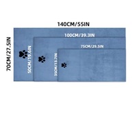 Serviette absorbante en microfibre pour animaux de compagnie, serviette de bain pour animaux, serviette brodée pour chat et chien, couverture