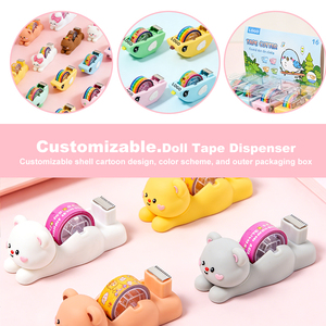 Dispenser di Nastro Adesivo Stile Misto Panda e Gatto, Confezionato in Scatola Espositiva in PVC, Cancelleria per Ufficio - Product Image 3