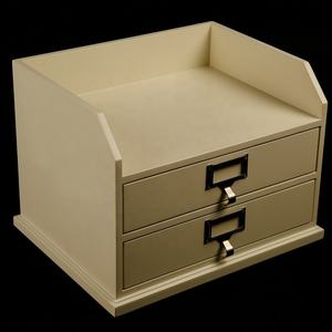 Organisateur de bureau en bois classique, étagère de rangement pour fournitures de bureau et accessoires - Product Image 3