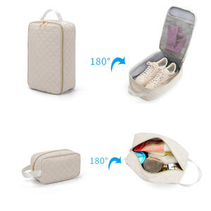 Conjunto de bolsa de viaje acolchada de <span class=keywords><strong>3</strong></span> piezas para mujer, equipaje multifuncional portátil, carga USB para la <span class=keywords><strong>escapada</strong></span> de fin de semana de viaje de negocios de mamá - Product Image 3