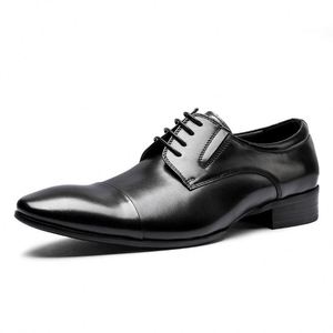 Customized <b>Men</b> Square Toe Handmade Height Increasing Wedding Party Shoe Casual <b>Dress</b> Oxford Office Shoes Anti-Slip Light Weight - Product Image 4