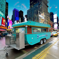 Food Truck Mobile Portable en Fibre de Verre Entièrement Équipé pour Barbecue et Snacks - Grande Vente